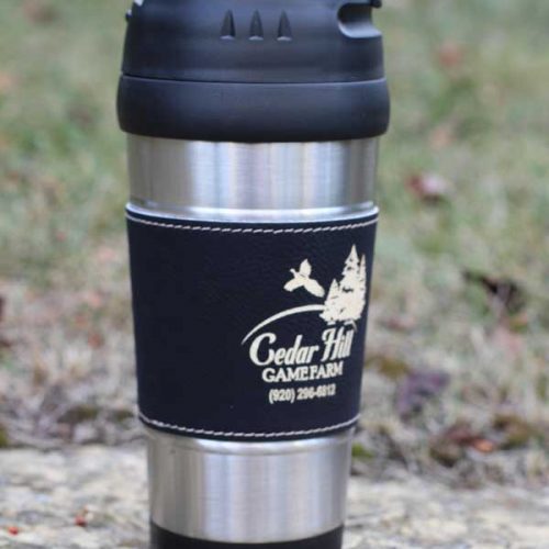 Leather Grip Travel Mug - Black