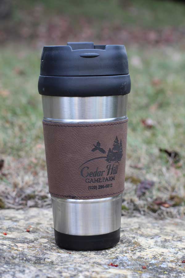 brown travel mug